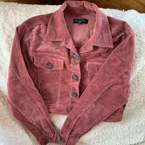 Love Tree Pink Corduroy Jean Jacket